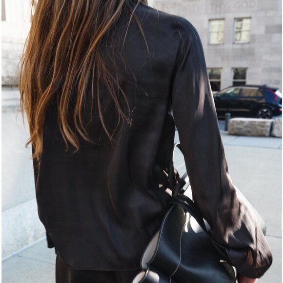 ZARA Black Bow-Neck Blouse (Ref. 7038/019/800) – Size M – New without tags - Picture 12 of 12
